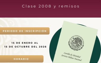 INFORMACIÓN: INSCRIPCIÓN A LA CARTILLA MILITAR CLASE 2008 Y REMISOS