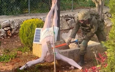 La imagen de un soldado israelí que derriba un Jesucristo crucificado en Líbano provoca un inusual lamento de Netanyahu